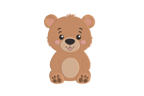 Baby Boy Bear Embroidery, Teddy Bear