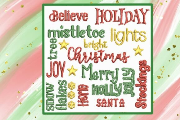 Christmas Word Art Embroidery Review