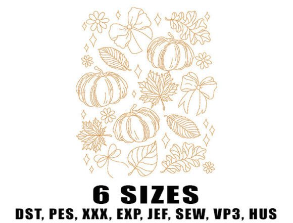 Cozy Rustic Fall Embroidery Design