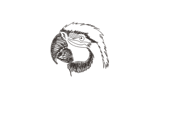 Cute Bird Face Embroidery Design