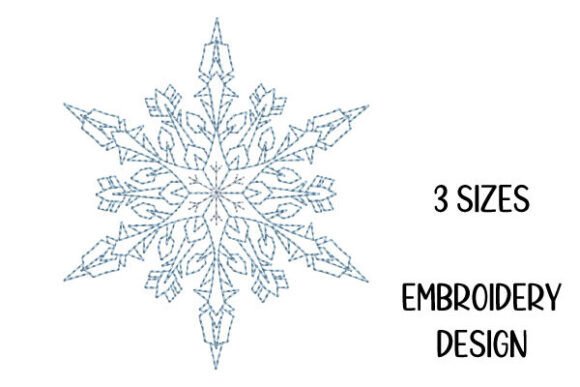 Delicate Line Snowflake – Embroidery