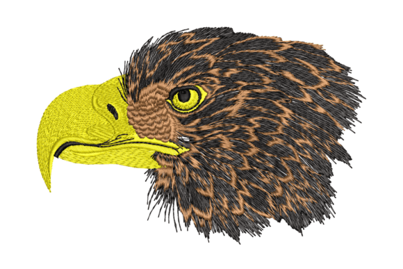 Falcon Face Embroidery Design