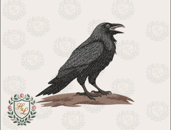 Flying Crow Embroidery Files