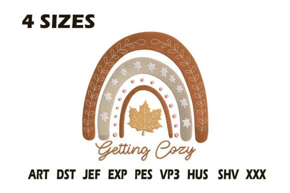 Getting Cozy Fall Rainbow Embroidery