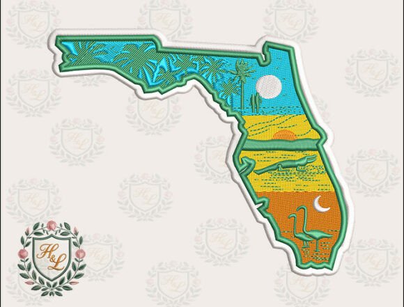 Layers of Florida Embroidery Files