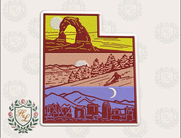 Layers of Utah Embroidery Files