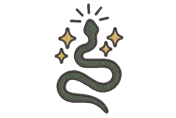 Mystical Snake Embroidery