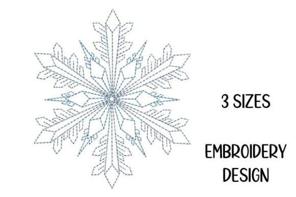 Snowflake – Redwork Embroidery Design