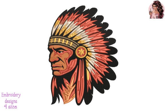 Sunfire Tribal Warrior Embroidery