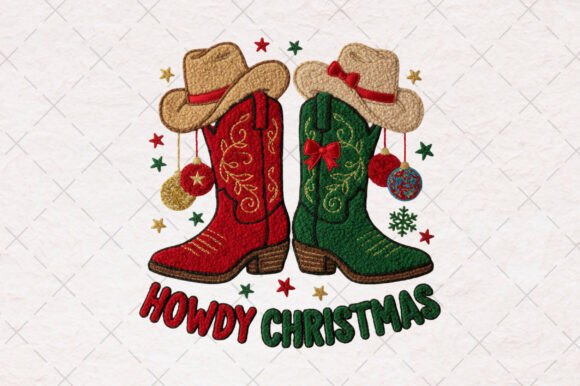 Yarn Faux Embroidery Howdy PNG